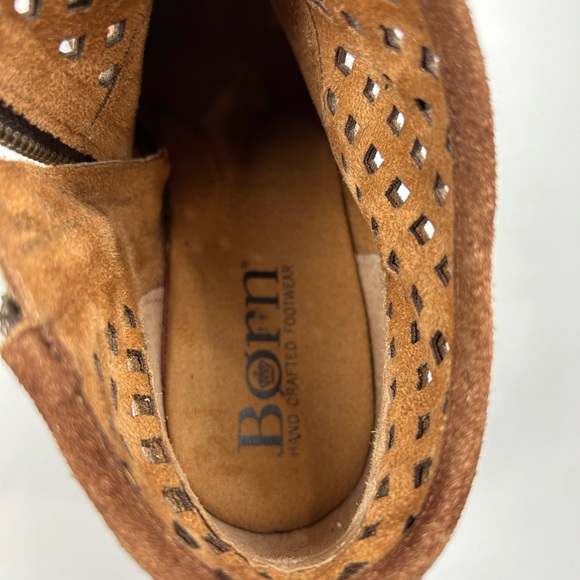 Born Women’s Size 8 Winema Brown Leather Ankle Zip Booties - Picture 10 of 11